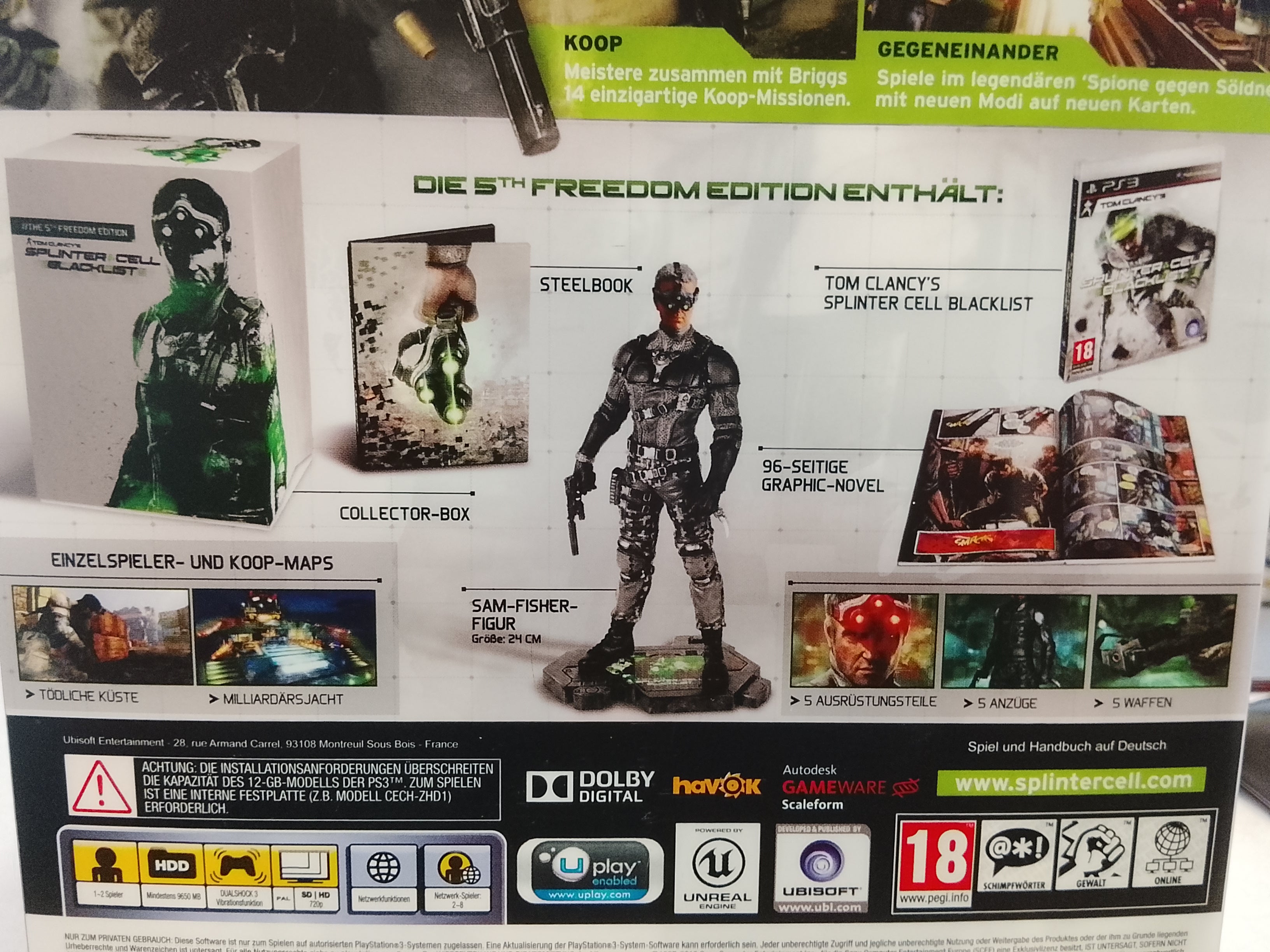 Tom Clancy's Splinter Cell Blacklist 5th Edition, PS3