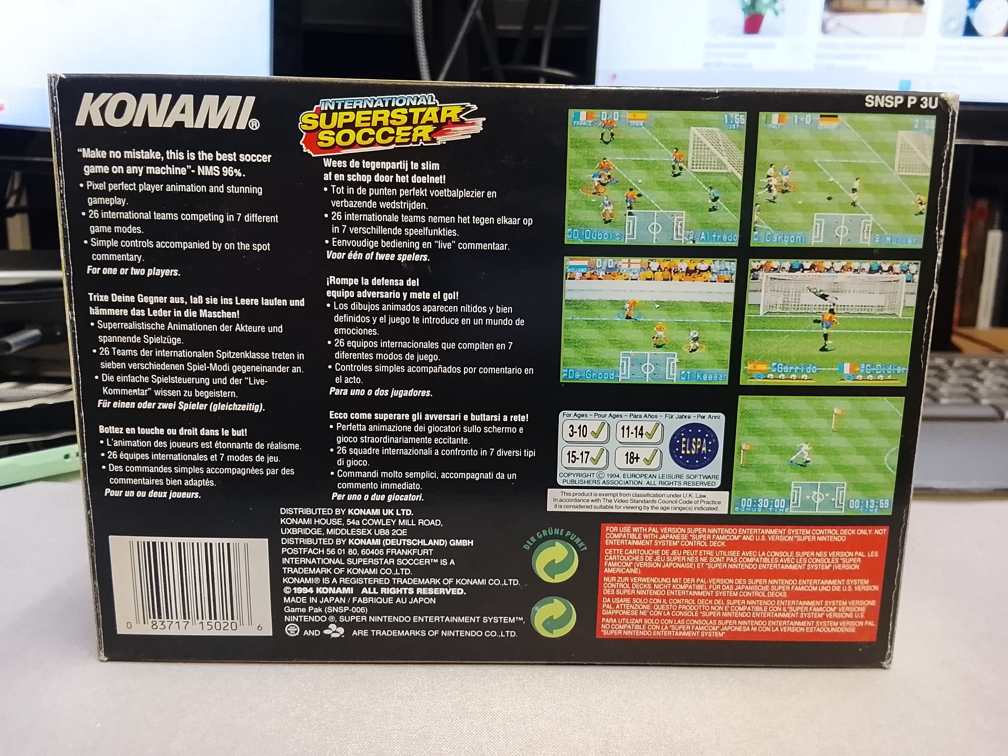 Super Nintendo: International Superstar Soccer, komplett!